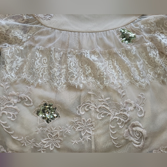 Odd Molly Anthropologie Lace Mesh Cardigan, VGUC, Size S - Picture 6 of 8